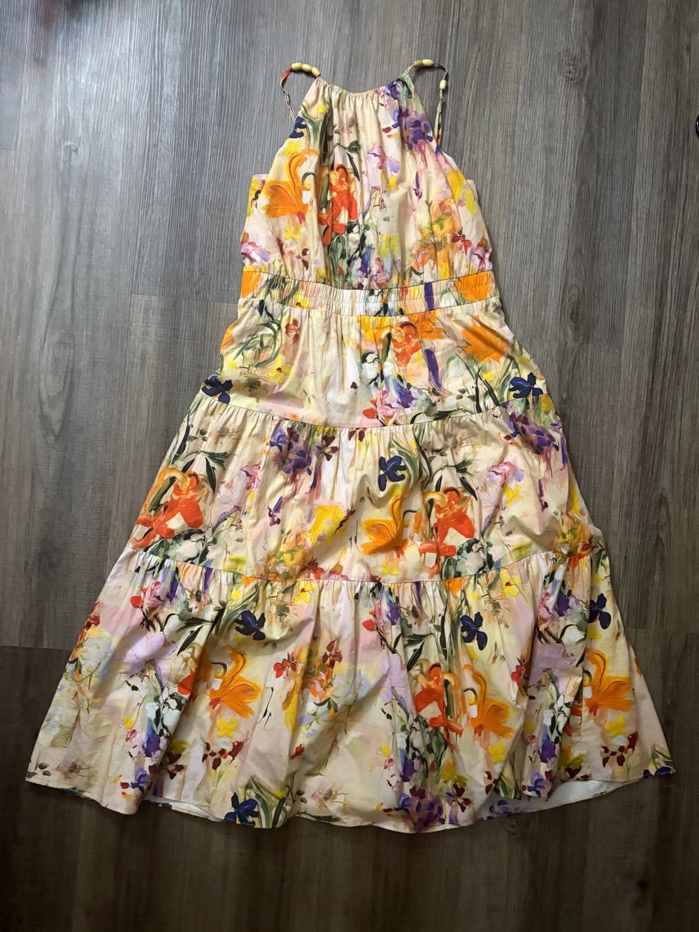 Yellow Floral Tiered Sundress